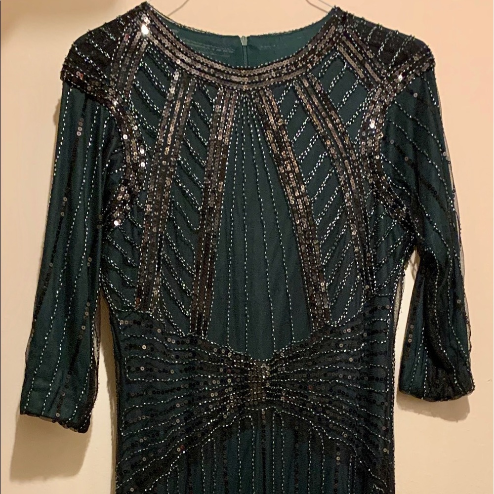 Emerald green formal dress tznius tzniut gown